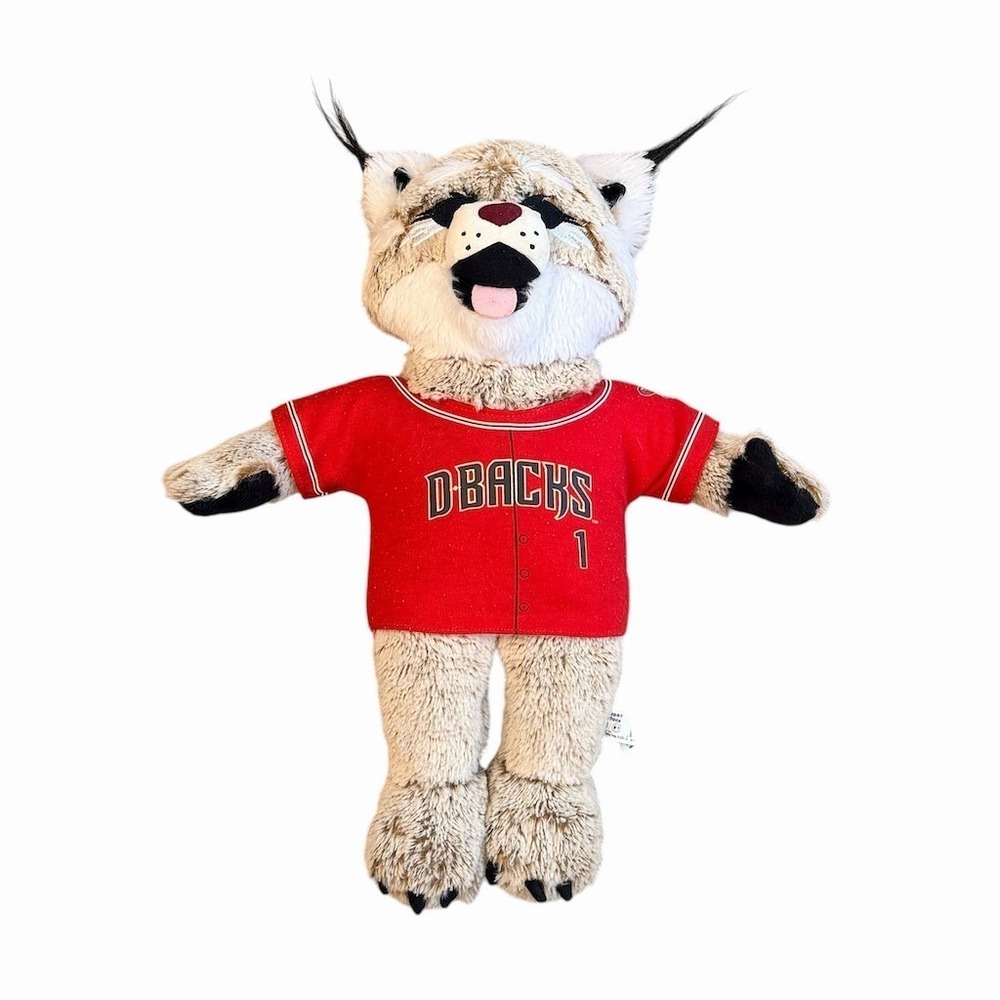 Arizona Diamondbacks Baxter Bobcat Mascot Plush Stuffed Animal Jersey‎ #1